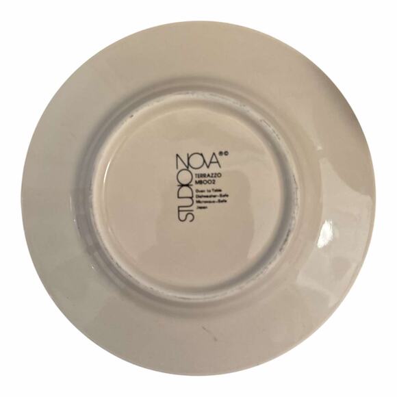 Vintage Lot of 8 Nova Studios Terrazzo MBOO2 Pastel Oven to Table Small Plates - Picture 4 of 4